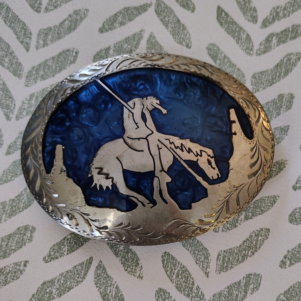 Vintage Award Design Medal Native American  Decorative Belt Buckle
